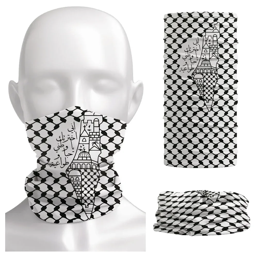 Headband Summer Knit - Arabic Calligraphy Bandana Folk Hatta Kufiya
