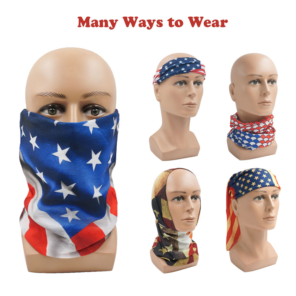 USA Flag Pattern Sun Protectiv - огляд і ціна Headband Summer Knit