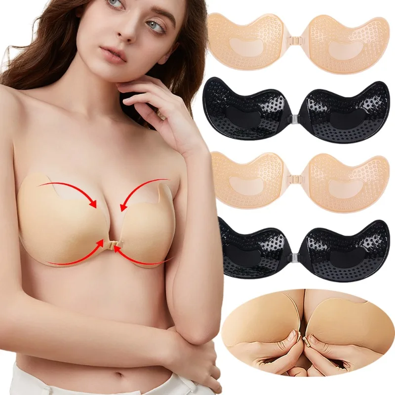 1/2Pc Invisible Push Up Bra Su - огляд і ціна Bralette Triangle Set
