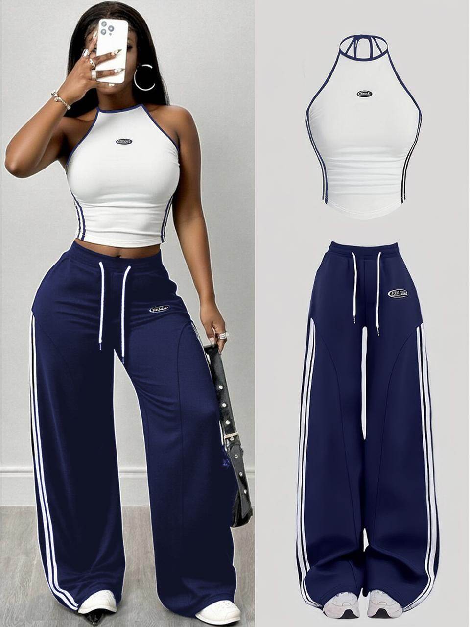 Women's Halter Neck Striped Tr - огляд і ціна Crop Top Crochet