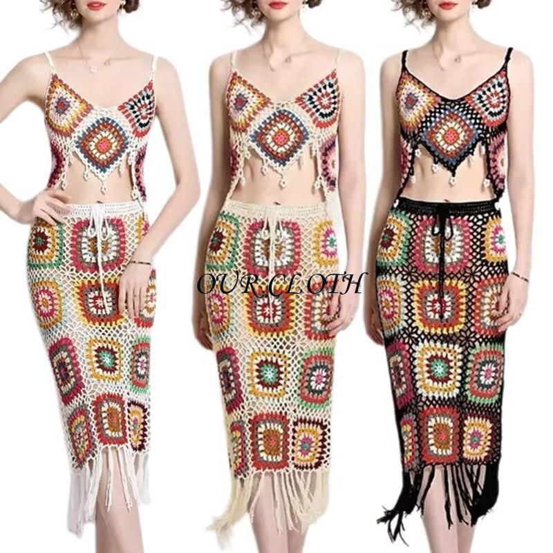 Women Beach Crochet Knit Cami  - огляд і ціна Crop Top Crochet