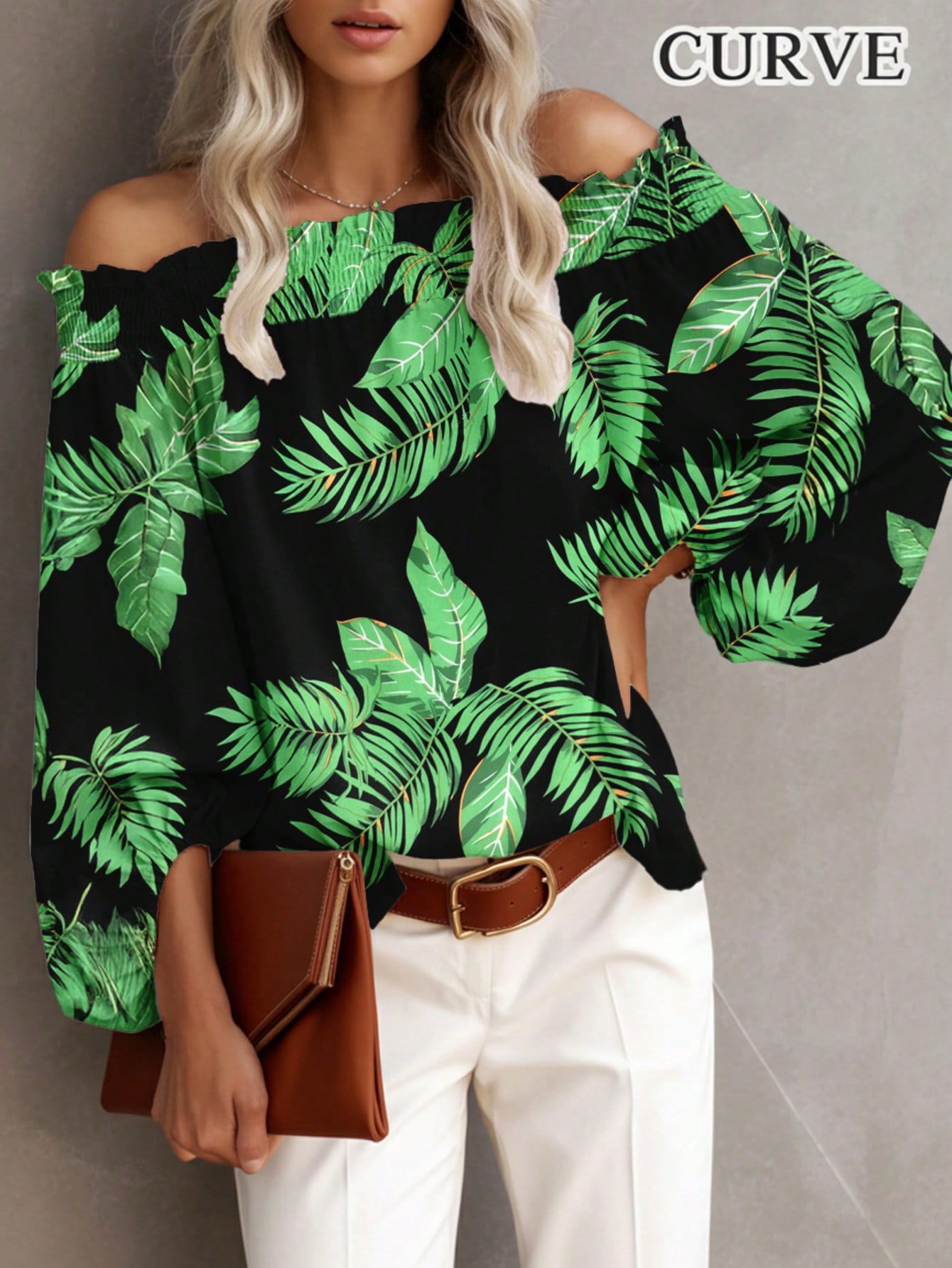 Plus Size New Women's Casual F - огляд і ціна Blouse Off Shoulder