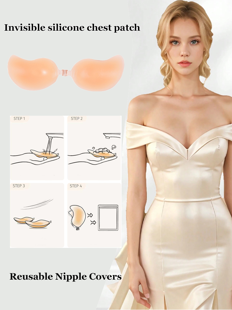 2Pcs Reusable Silicone Breast  - огляд і ціна Bralette Triangle Set