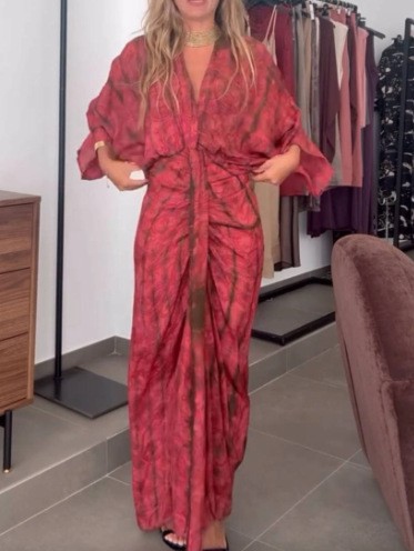 Summer Dress Women's Linen V N - огляд і ціна Linen Dress Wrap