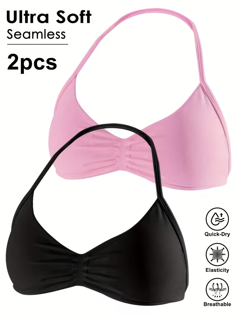 2pcs Seamless Sexy Open Back G - огляд і ціна Crop Top Crochet