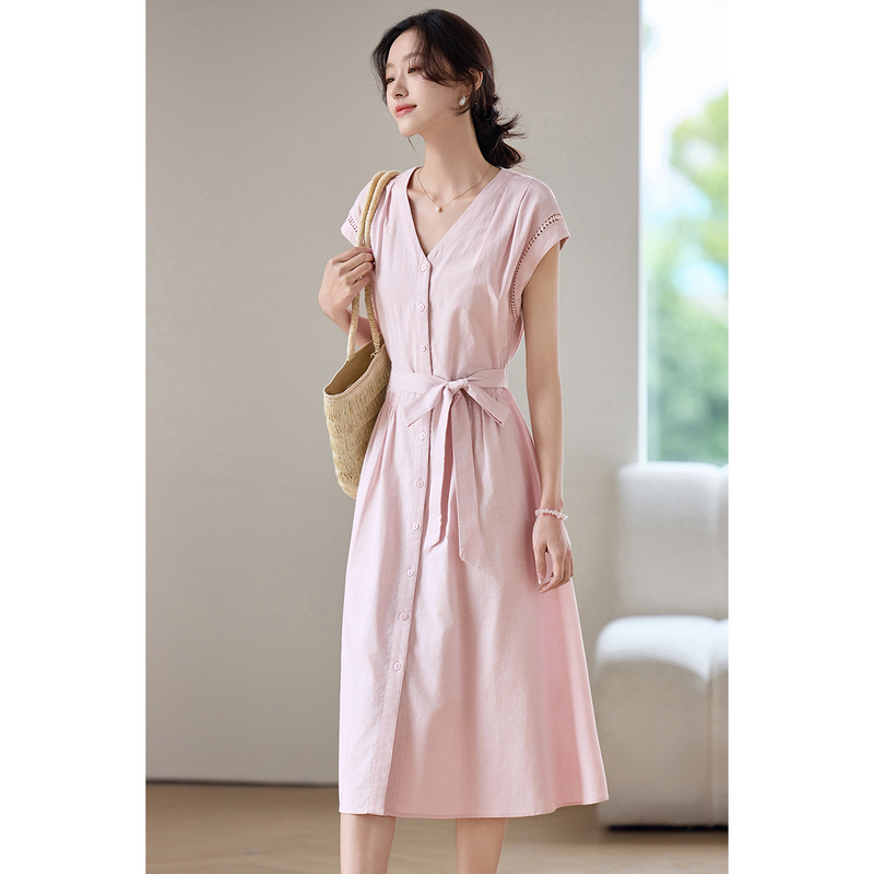SENTUBILA Women's Midi Pink Dr - огляд і ціна Linen Dress Wrap