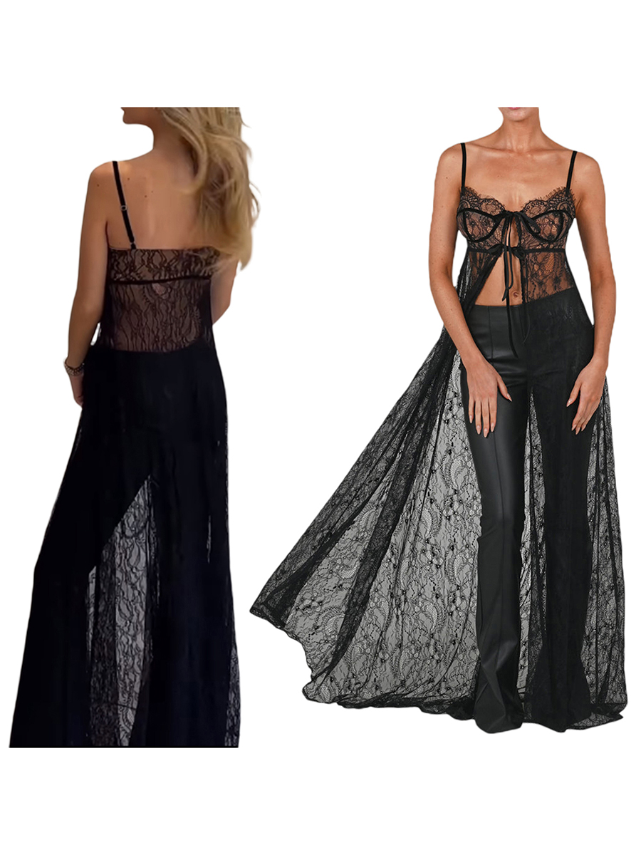 Women Lace Floral See Through  - огляд і ціна Kimono Sheer Floral