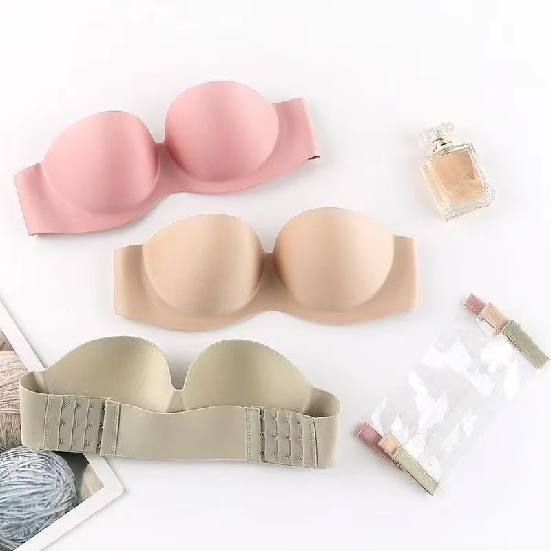 Women's Sexy Strapless Push-Up - огляд і ціна Bralette Triangle Set